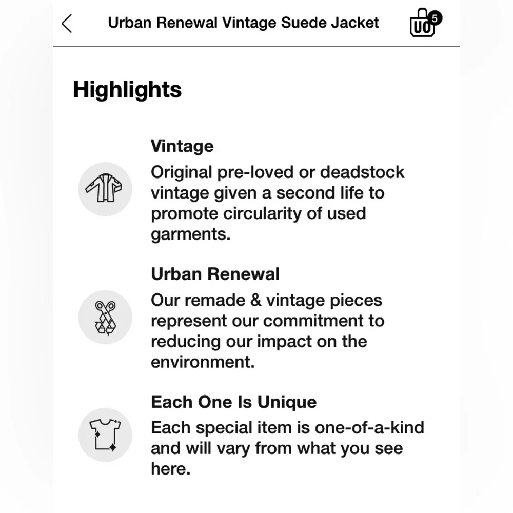 Urban Outfitters Urban Renewal Vintage Suede Jacket NWT Size Medium - Picture 11 of 11